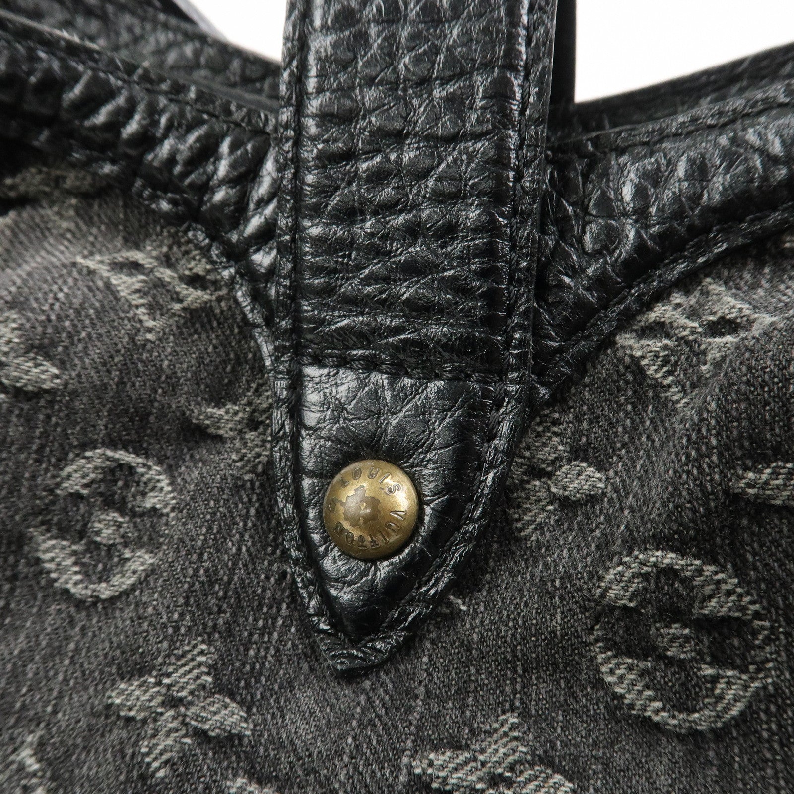 Louis Vuitton Monogram Denim Slightly Shoulder Bag Noir M95835