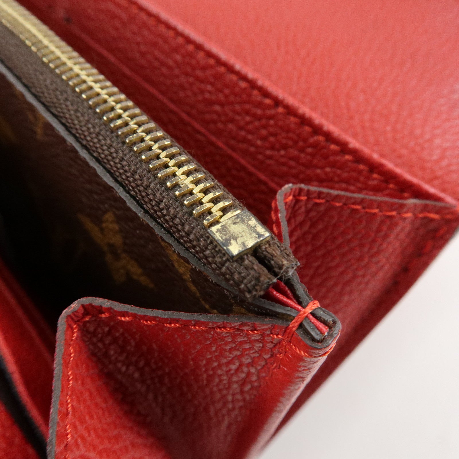 Louis Vuitton Portofoille Venus Monogram Leather Wallet Red M61836 Used