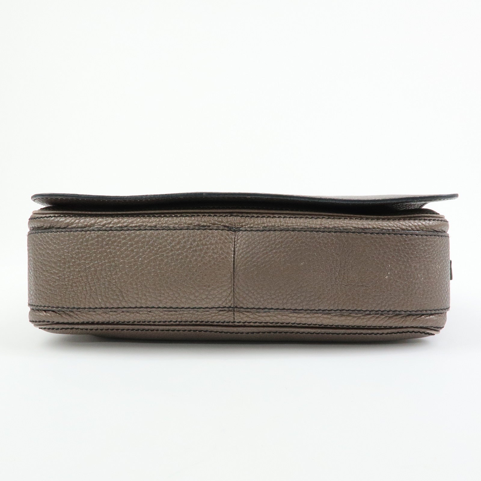 CELINE Triomphe Studs Leather Shoulder Bag Crossbody Bag Bronze