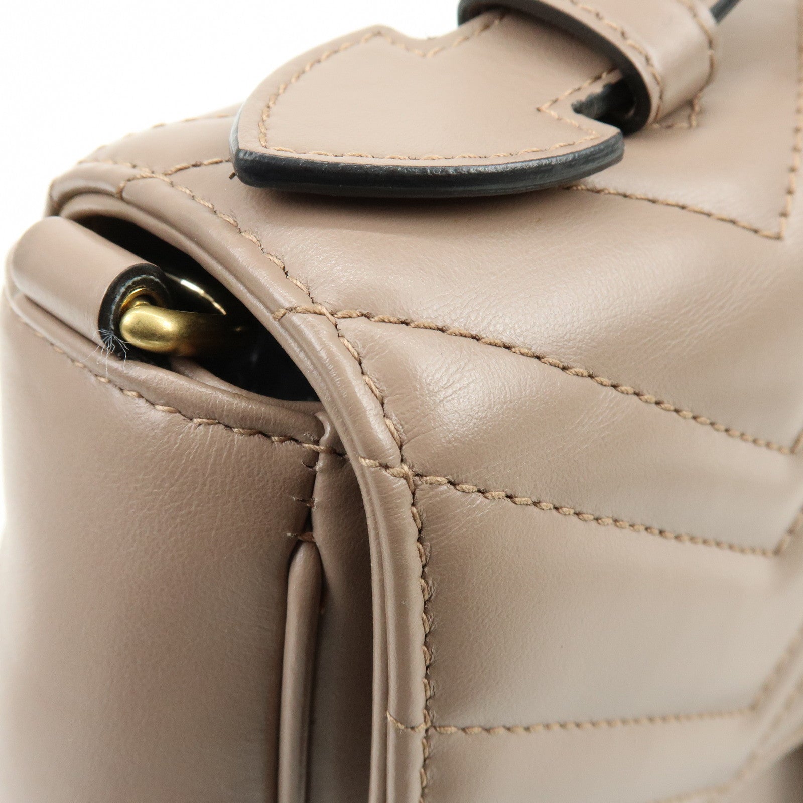 GUCCI GG Marmont 2Way Bag Hand Bag Shoulder Bag Beige 498110