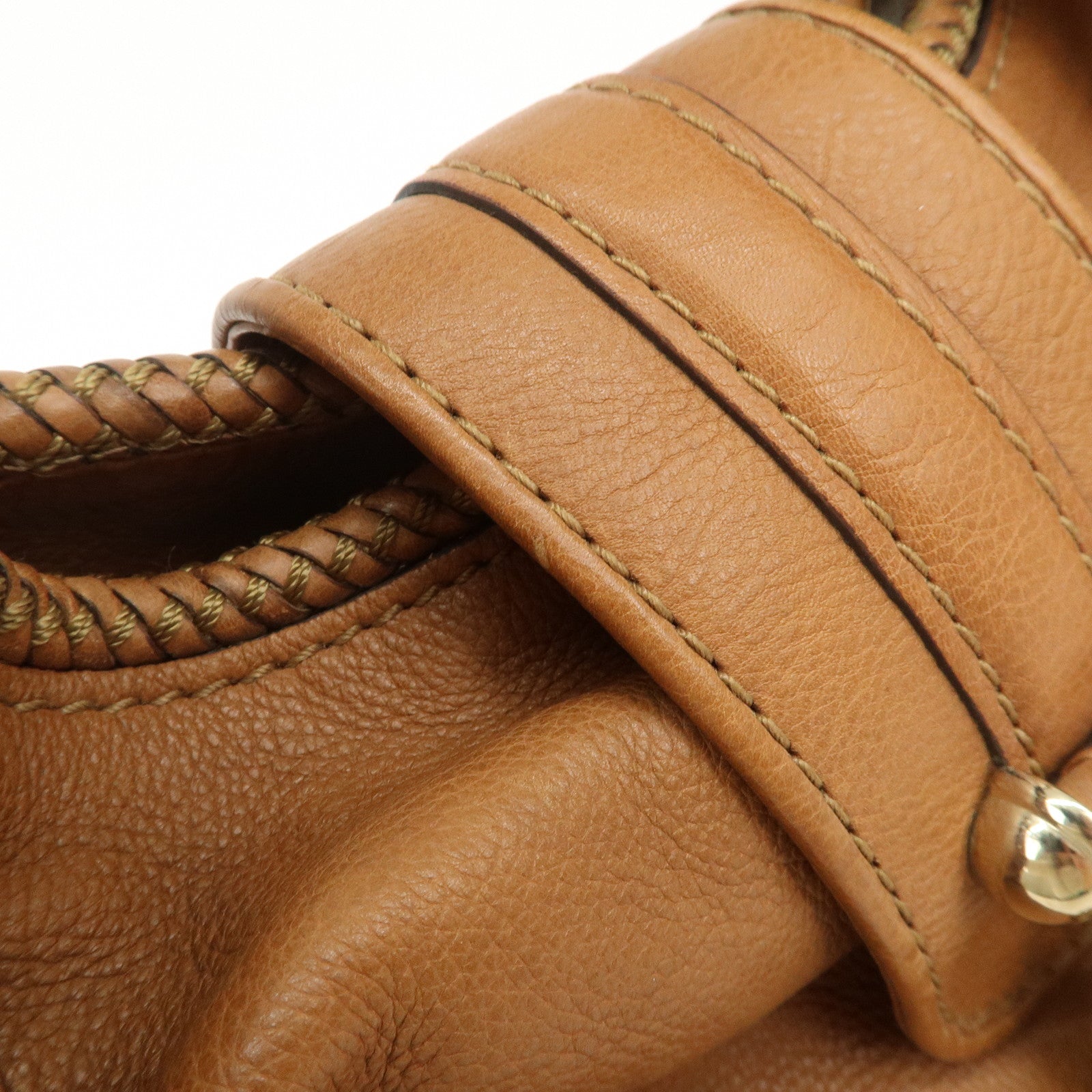 GUCCI Marrakech Leather Shoulder Bag Hand Bag Brown 257029 Used