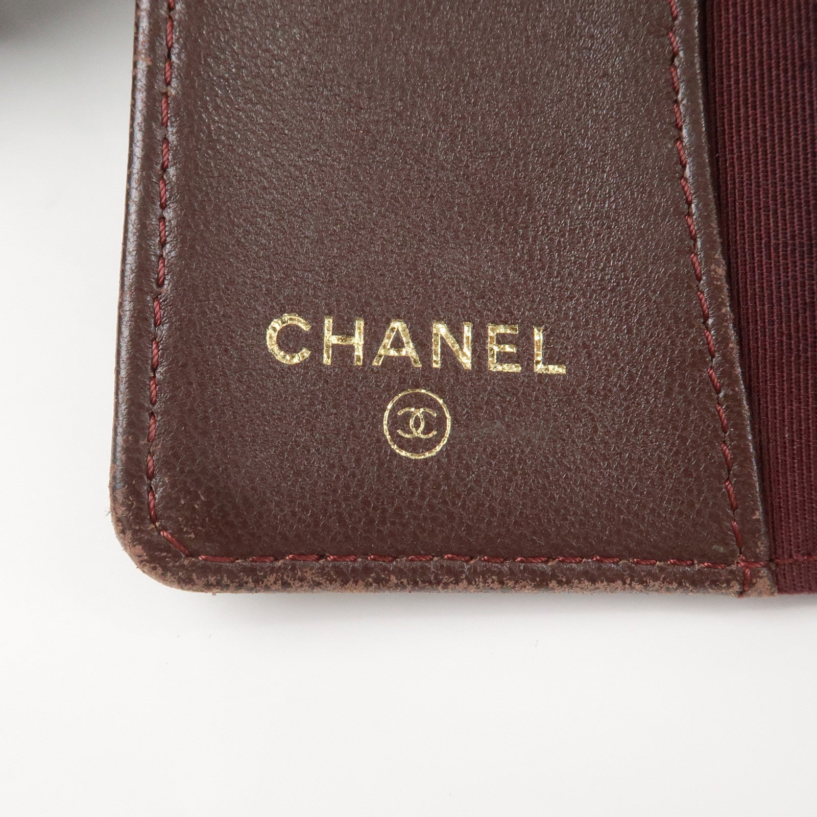 CHANEL COCO Mark Lamb Skin 4 Rings Key Case Black Gold AP0222