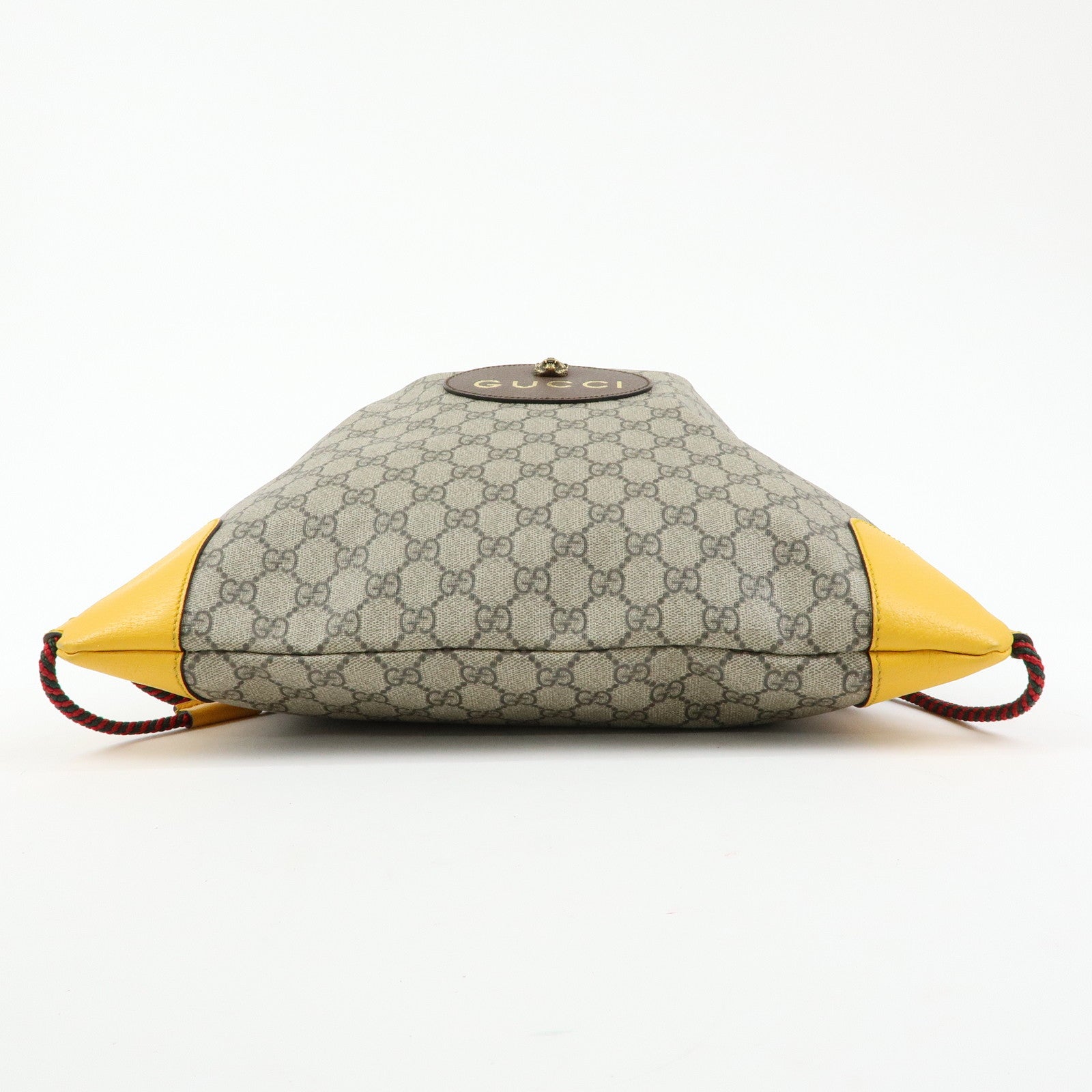GUCCI GG Supreme PVC Leather Backpack Beige Yellow Brown 473872