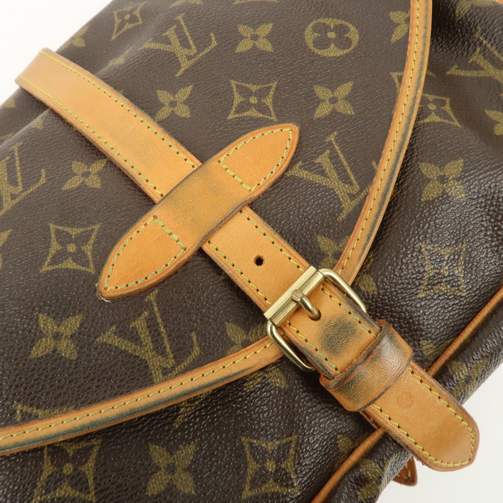 Louis Vuitton Monogram Saumur 30 Shoulder Bag Brown M42256 Used