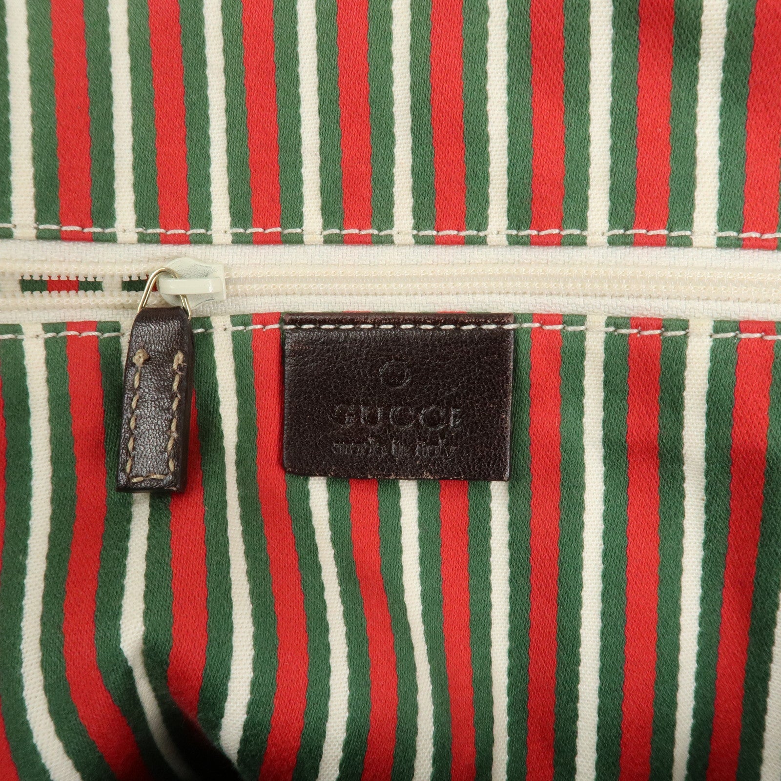 GUCCI Abbey Interlocking G GG Canvas Leather Tote Bag Brown 169945 Used