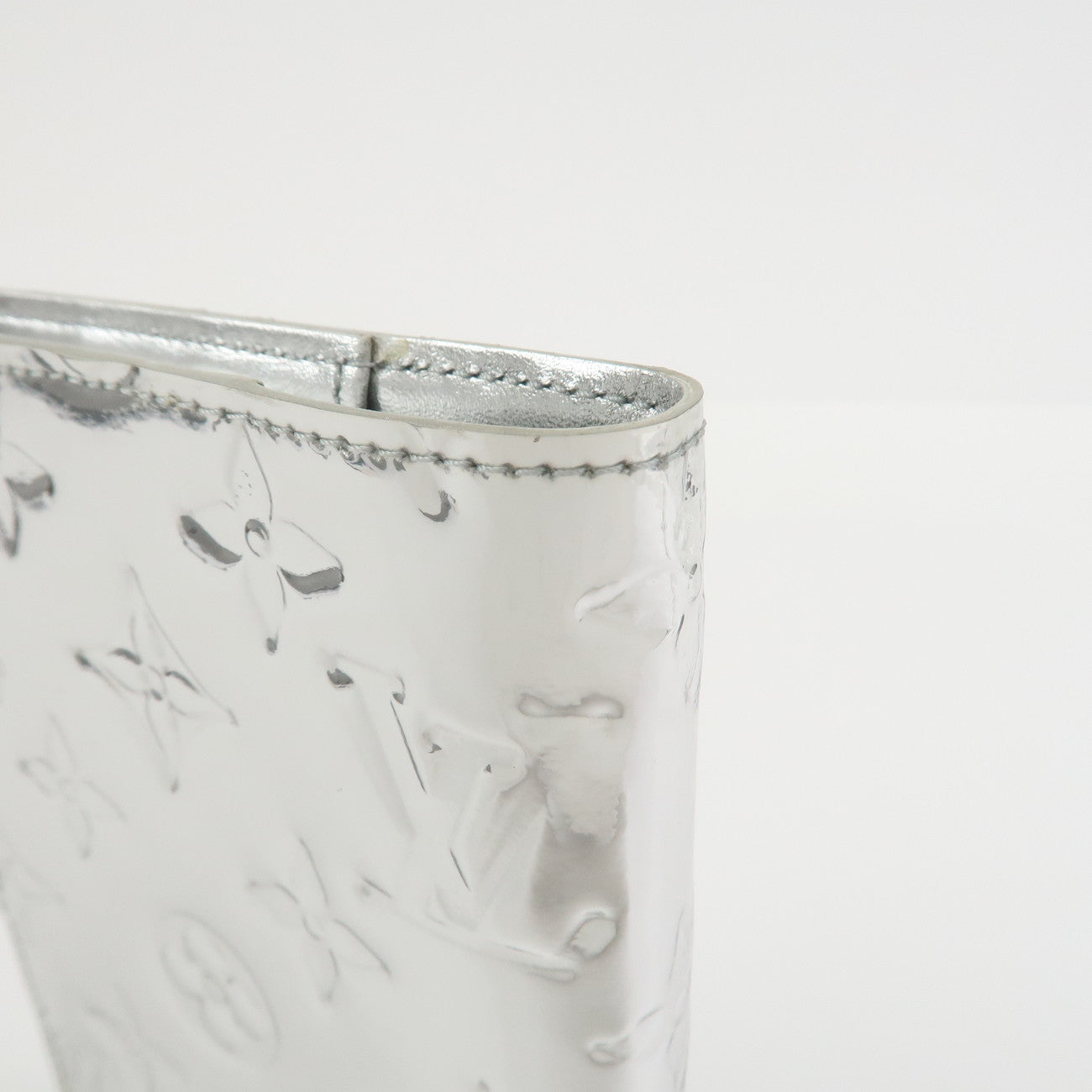 Louis Vuitton Monogram Miroir Agenda PM Planner Cover Argent R20963