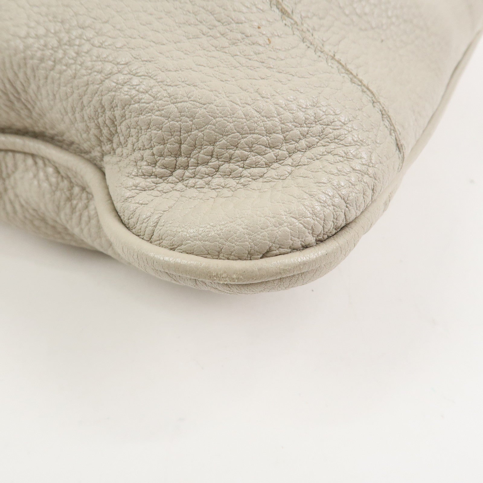 BOTTEGA VENETA Calf Leather 2Way Shoulder Bag Hand Bag Ivory