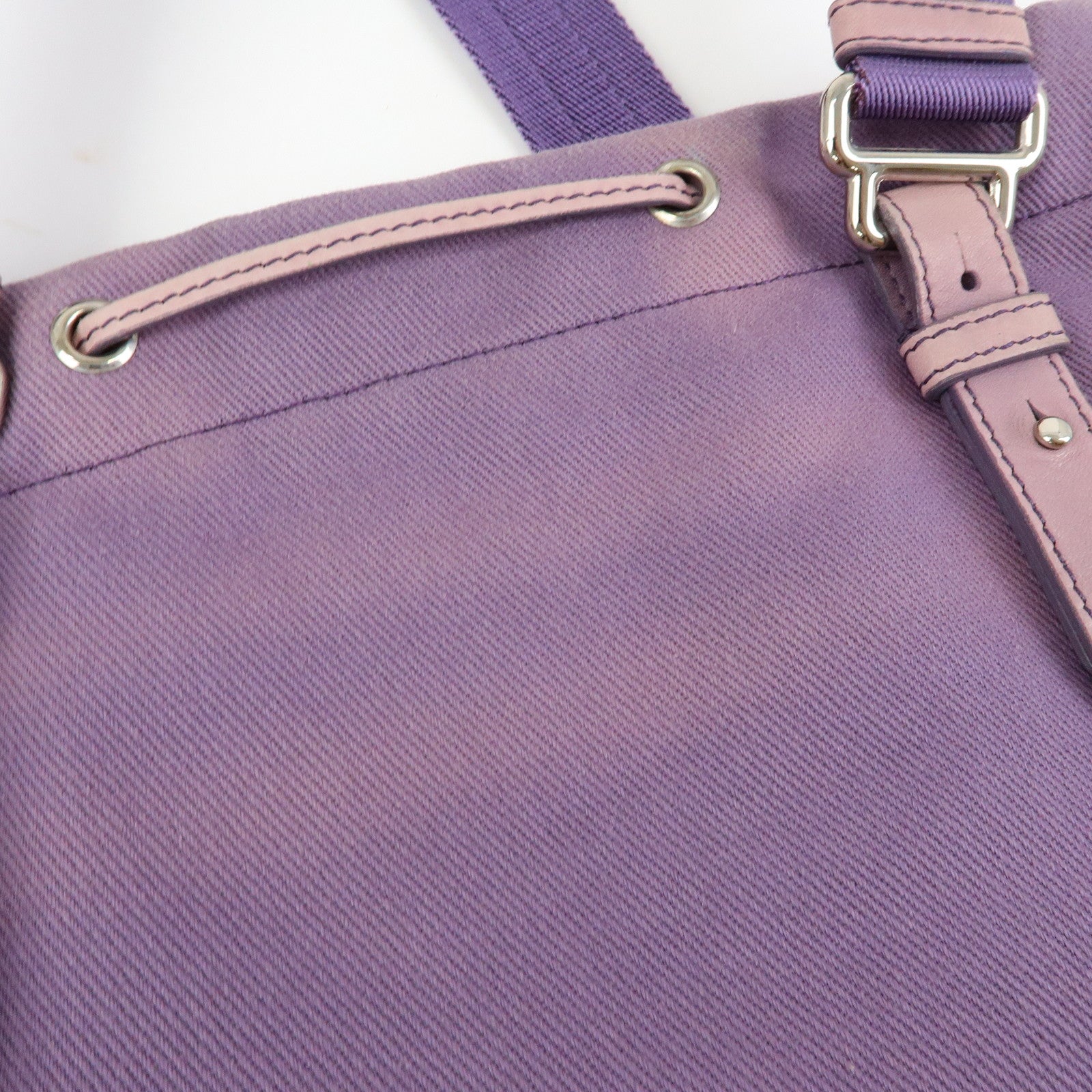SAINT LAURENT PARIS Kahala Cassandra Canvas Tote Bag Purple 121631