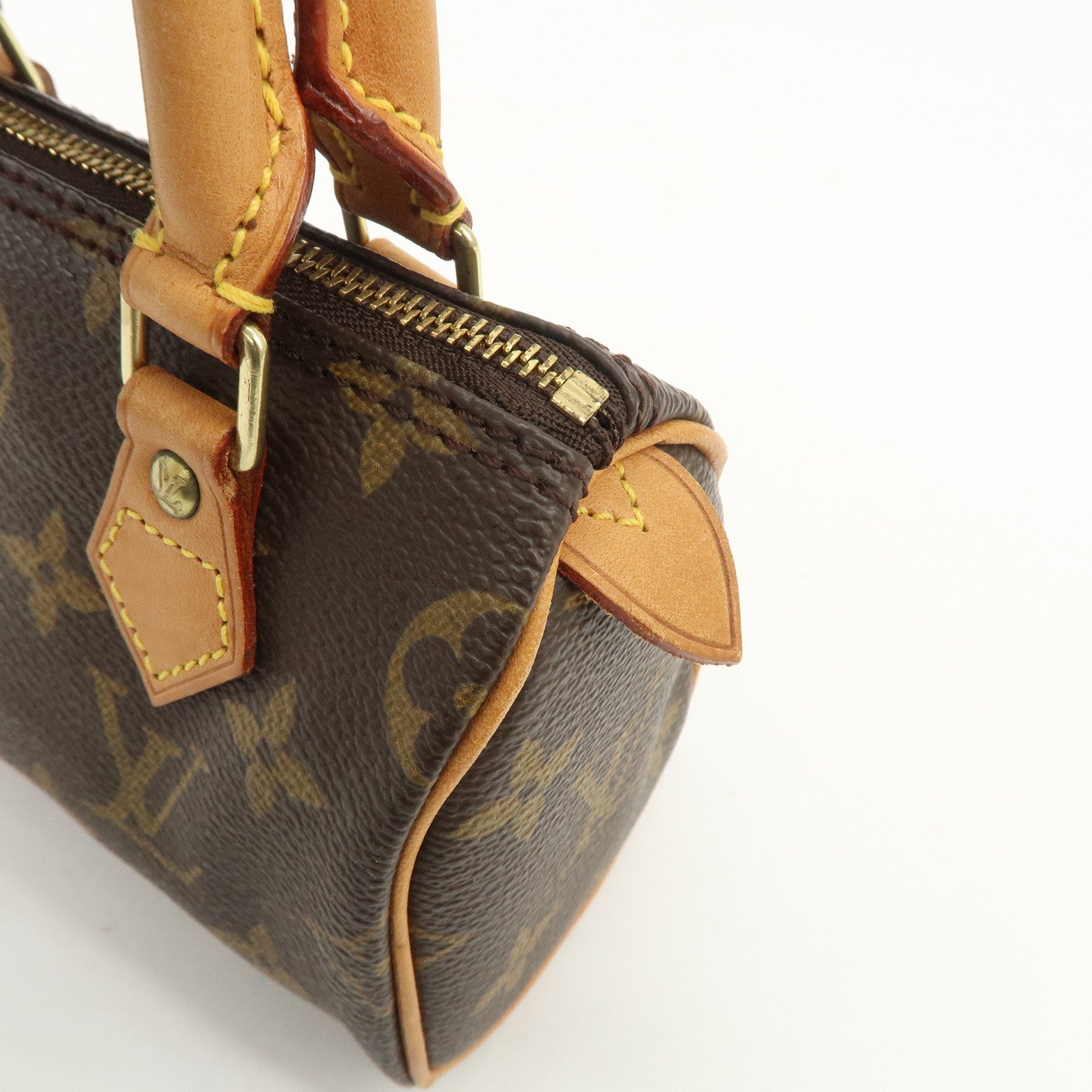 Louis Vuitton Monogram Mini Speedy Hand Bag & Strap Brown M41534