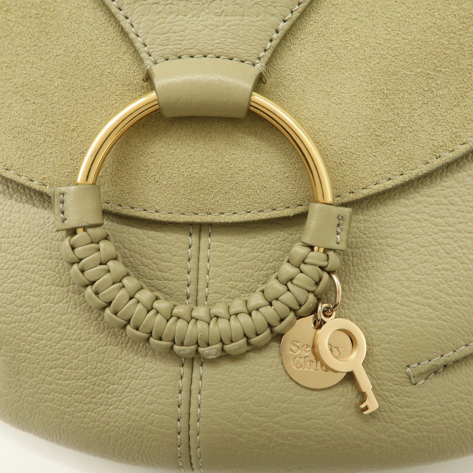 Chole See by Chlo・・スゥ Hana Leather Suede 2Way Bag Shoulder Bag Beige