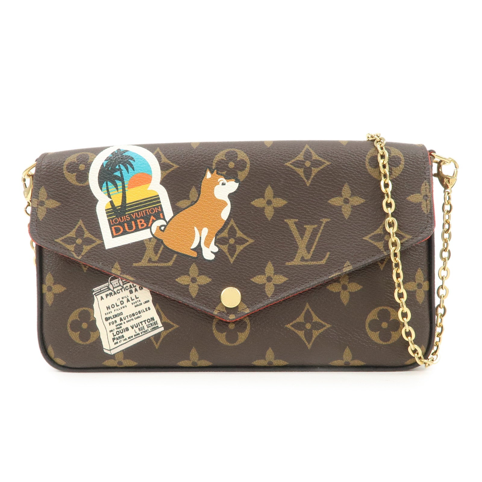 Louis Vuitton Monogram Pochette Félicie My World Tour Brown M62145 Used