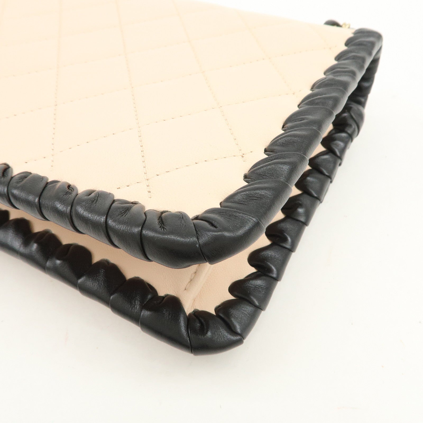 CHANEL Matelasse Mini Flap Lamb Skin Chain Shoulder Bag AS2495