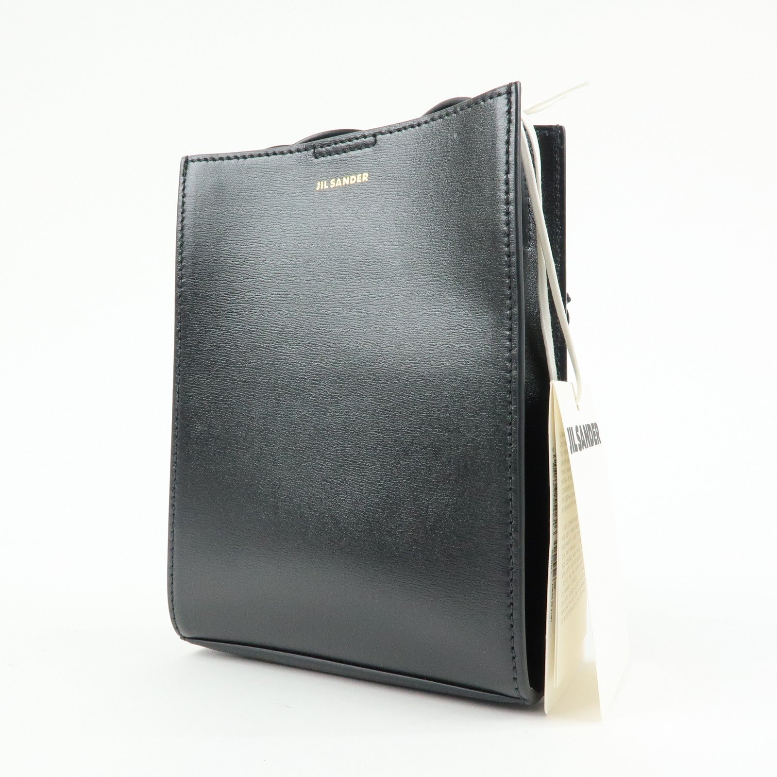 JIL SANDER Tangle Leather Small Shoulder Bag Crossbody Bag Black