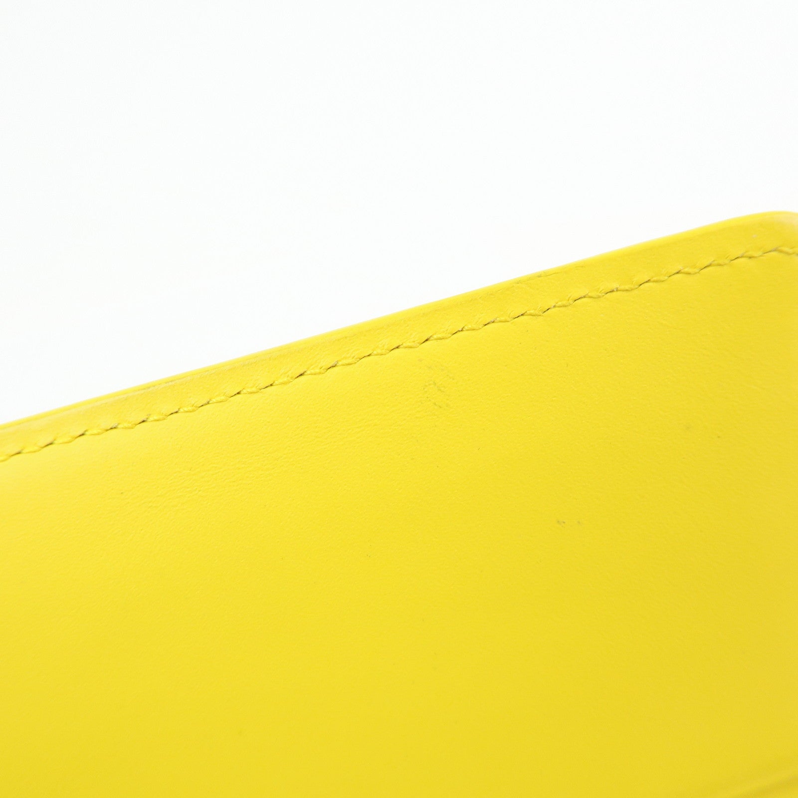 LOEWE Anagram Calf Bi-fold Leather Long Wallet Yellow