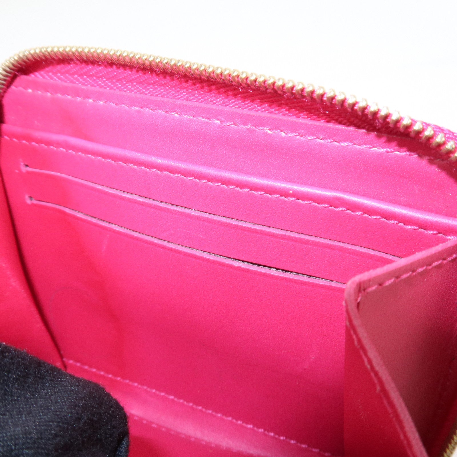 Louis Vuitton Monogram Vernis Flower Ikat Zippy Wallet Rose M90030