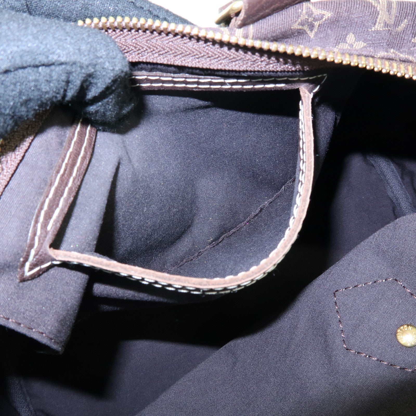 Louis Vuitton Monogram Mini Lin Speedy 30 Boston Bag Ebene M95224