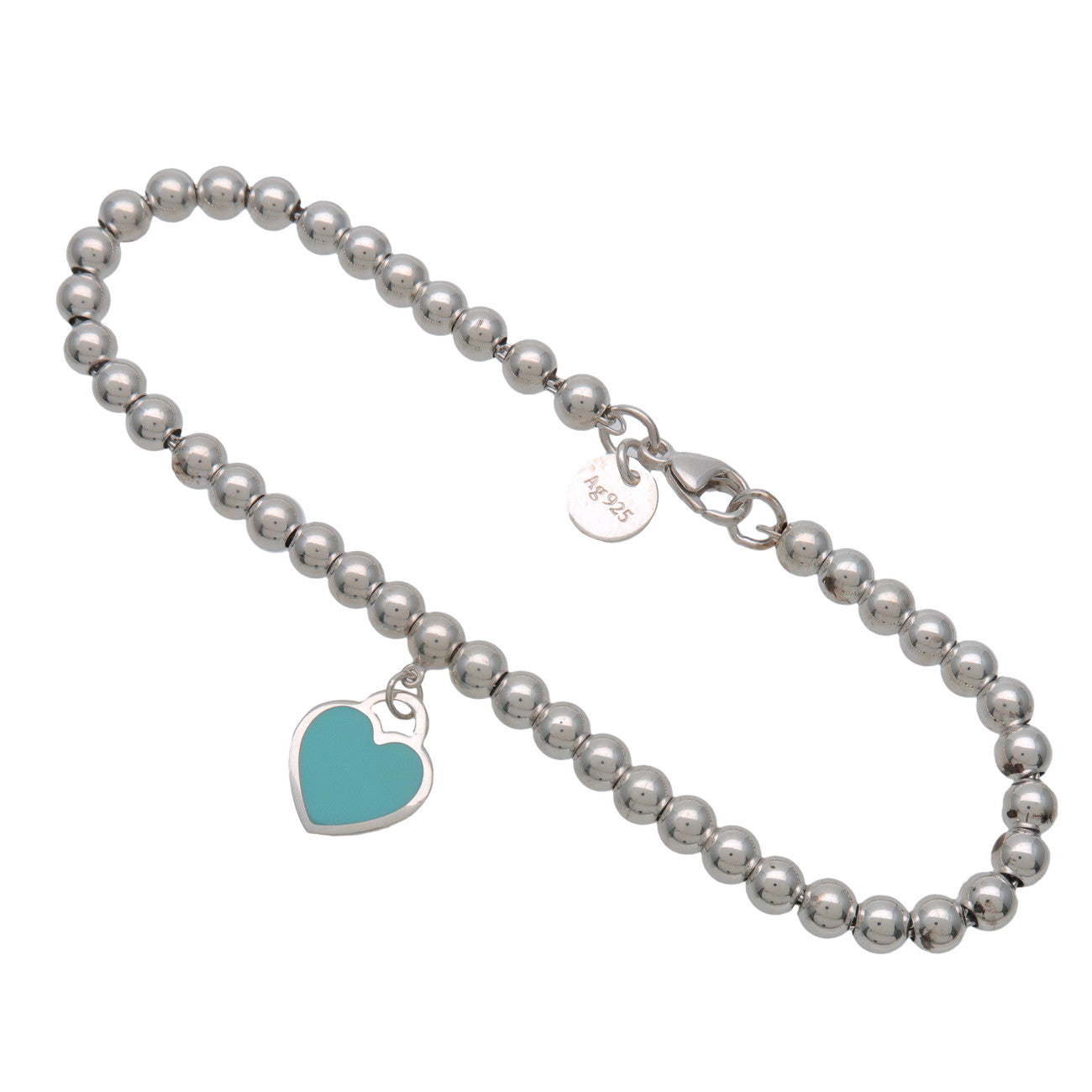 Tiffany & Co Return to Tiffany Mini Heart Tag Beads Bracelet SV925