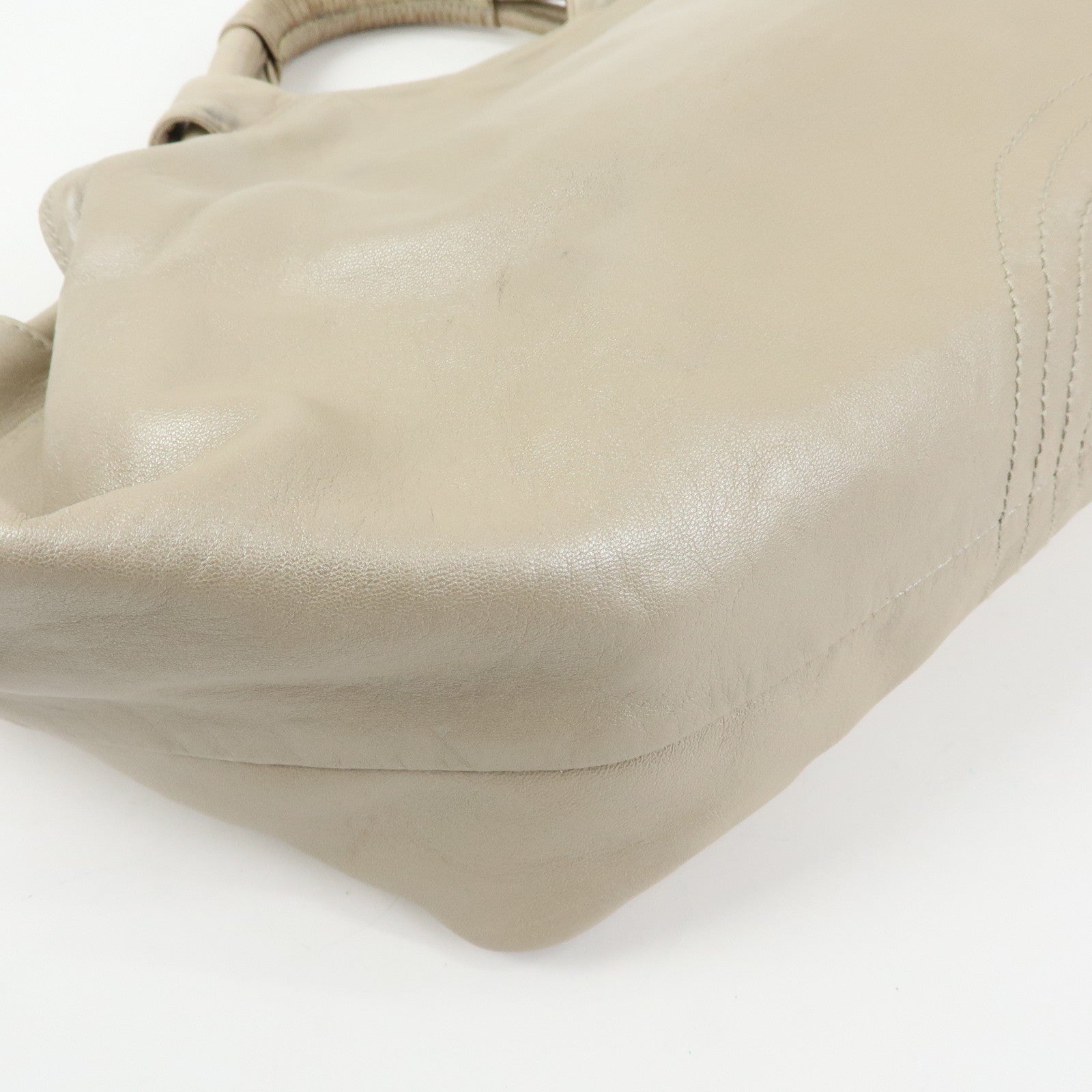 LOEWE Anagram Nappa Aire Leather Hand Bag Shoulder Bag Beige