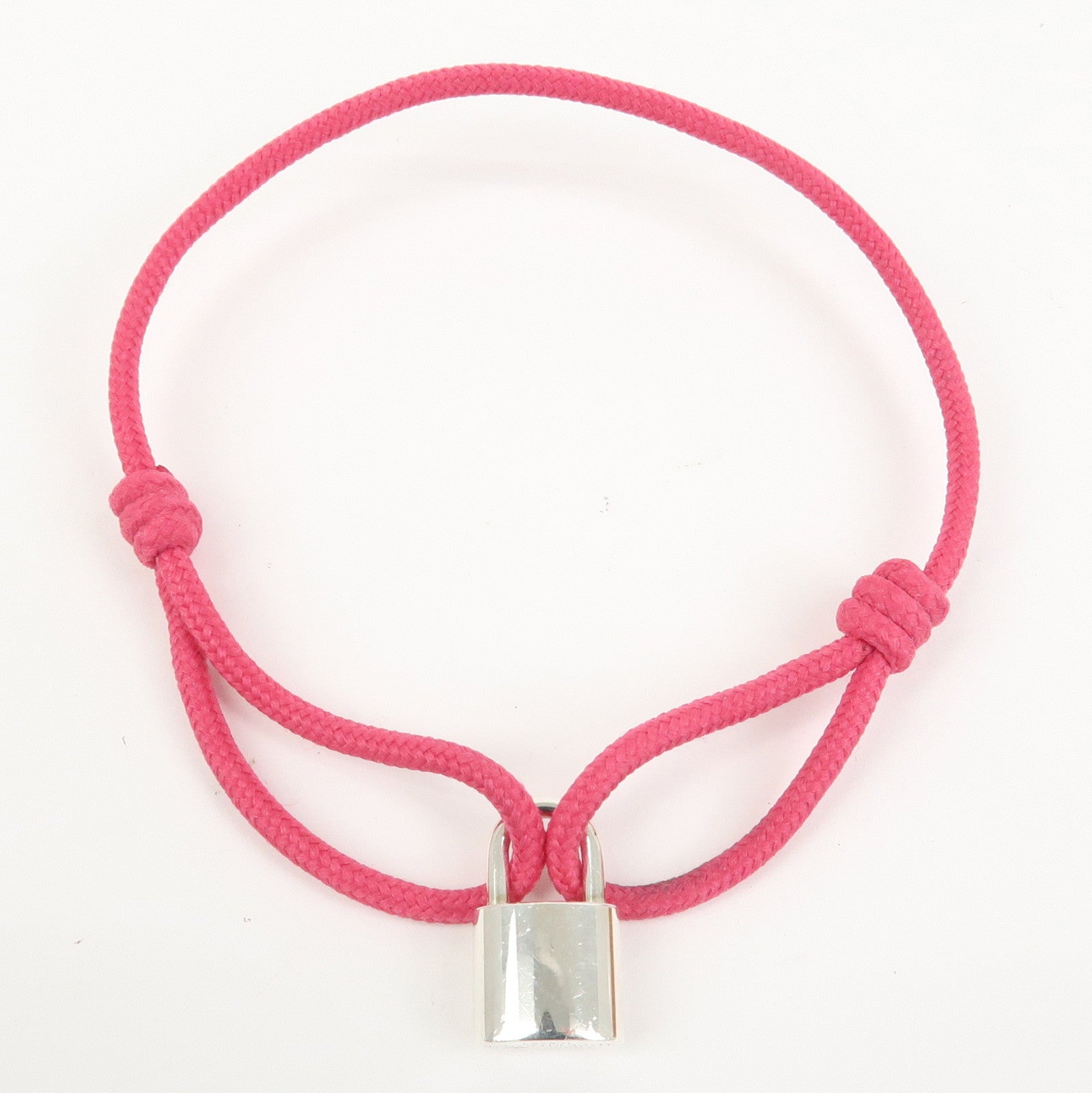 Louis Vuitton Bracelet Lock It LEARN Pink Silver M1342A
