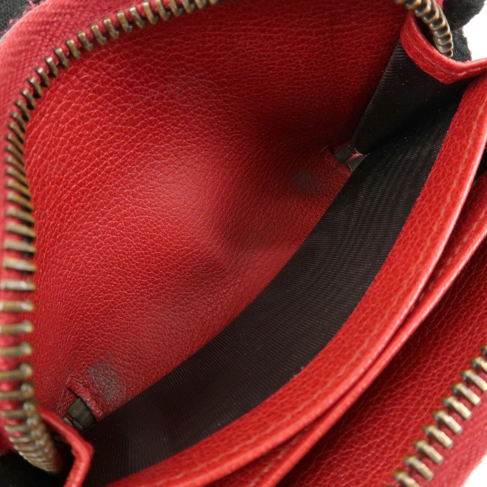 GUCCI Sherry Leather Web Line Card Case Coin Case Red 496319