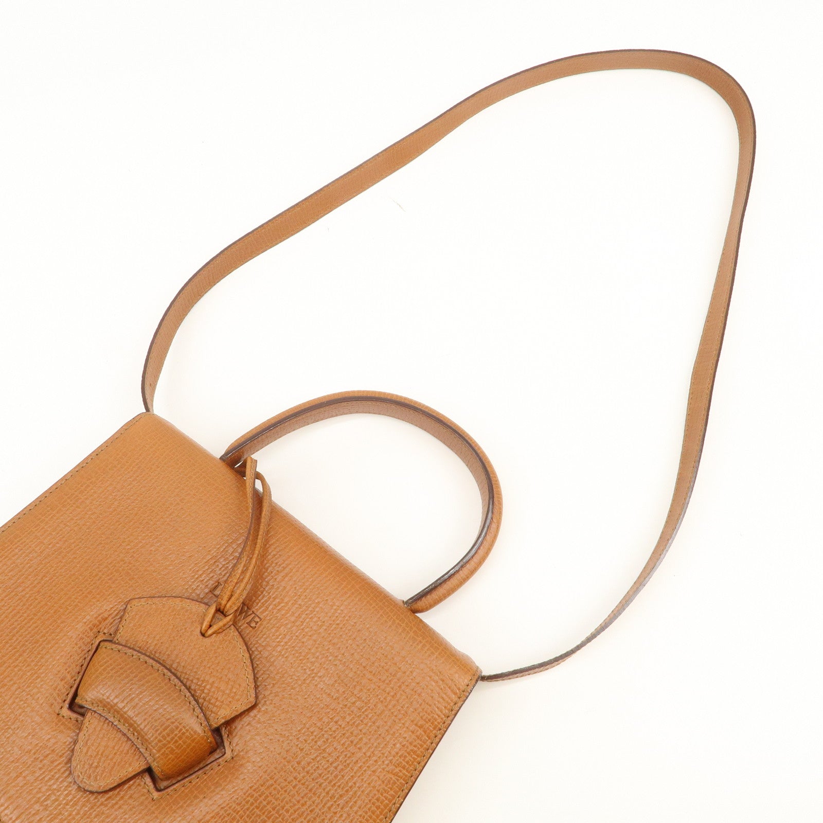 LOEWE Anagram Barcelona 2WAY Bag Shoulder Bag Hand Bag Brown