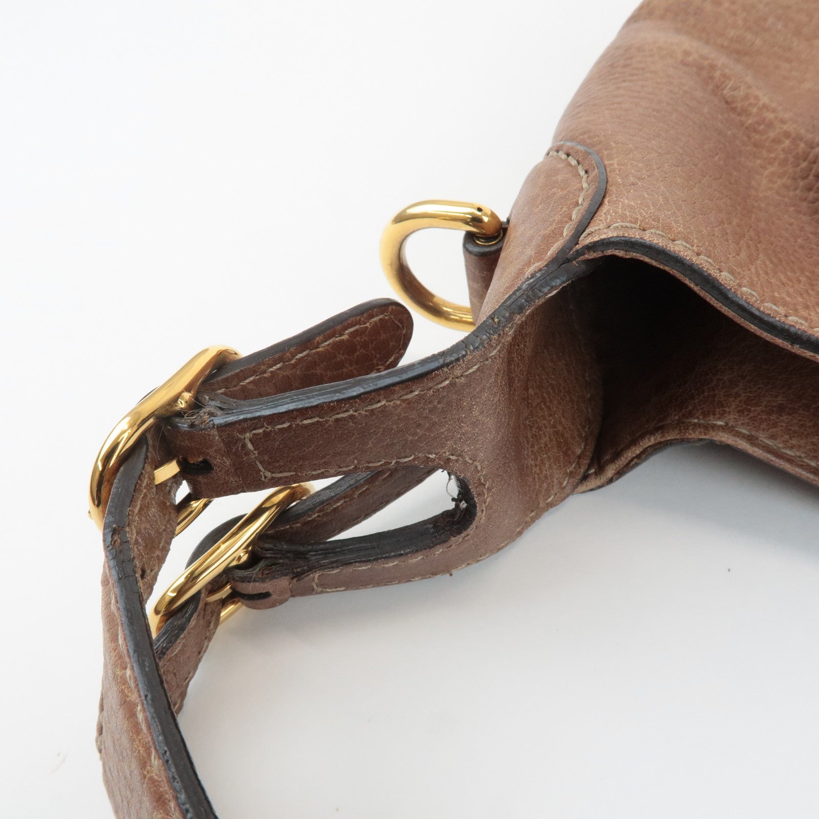 GUCCI New Pelham Leather 2Way Bag Shoulder Bag Brown 223955 Used