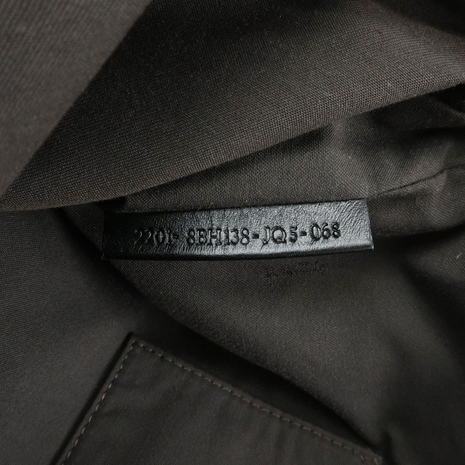 FENDI Zucchino Canvas Leather Tote Bag Hand Bag Black