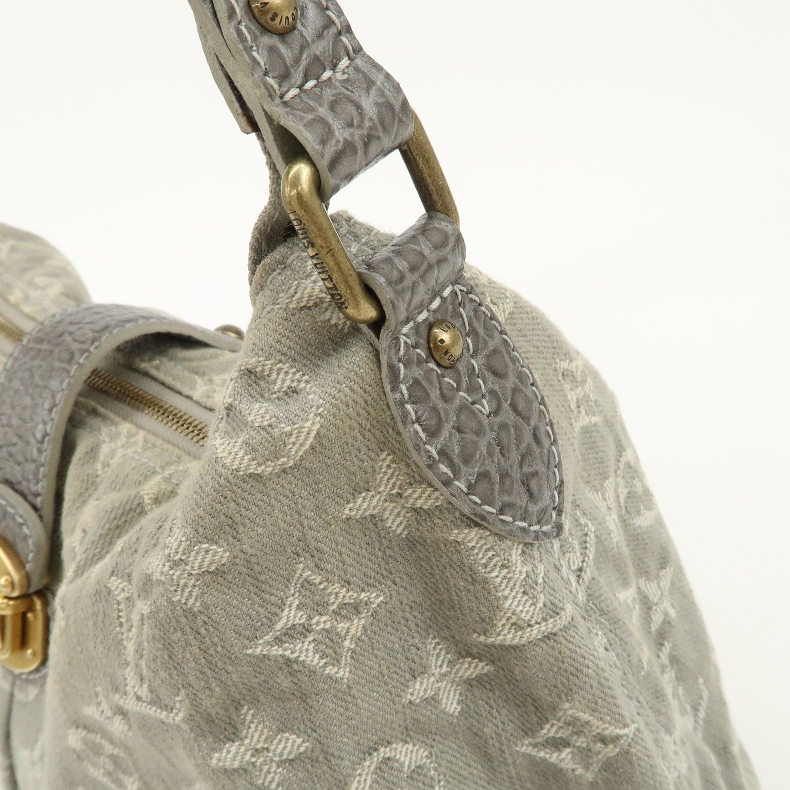 Louis Vuitton Monogram Denim Slightly Shoulder Bag Green M95834