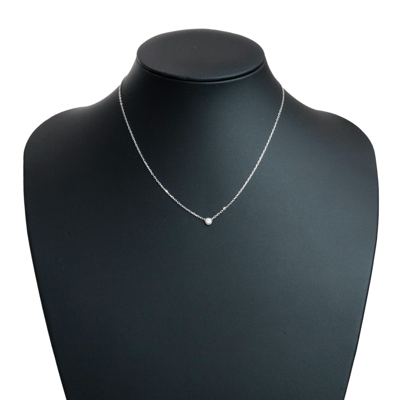 Cartier D'amour 1P Diamond Necklace SM K18 750WG White Gold