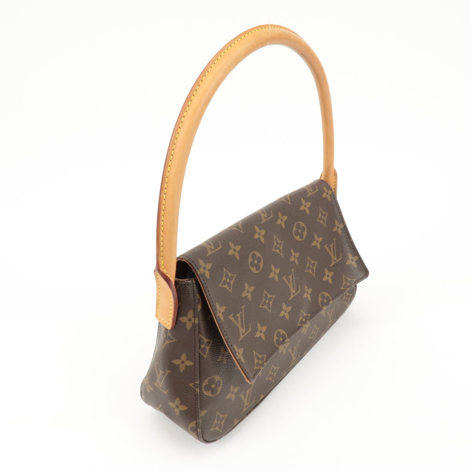 Louis Vuitton Monogram Mini Looping Shoulder Bag Brown M51147 Used