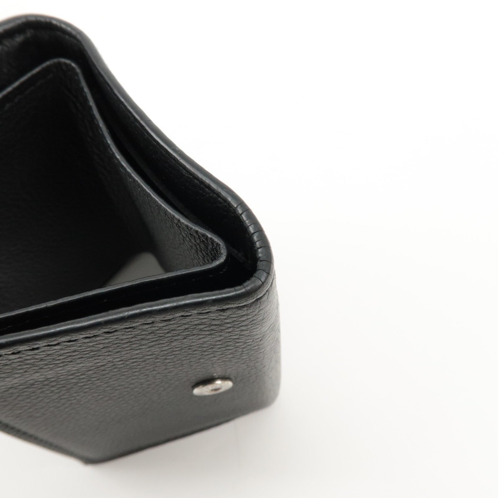 Louis Vuitton Leather Portefeuille Lock Mini Compact Wallet M63921 Used