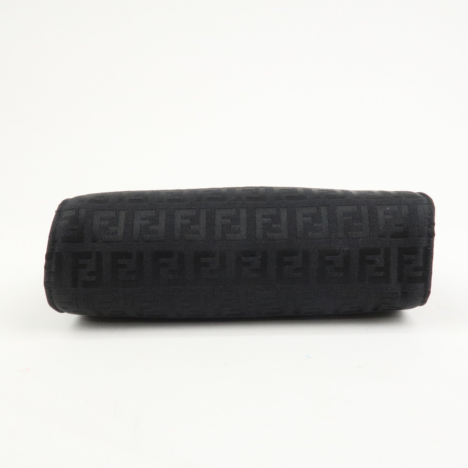 FENDI Zucchino Logo Canvas Cosmetic Pouch Black 7N0007