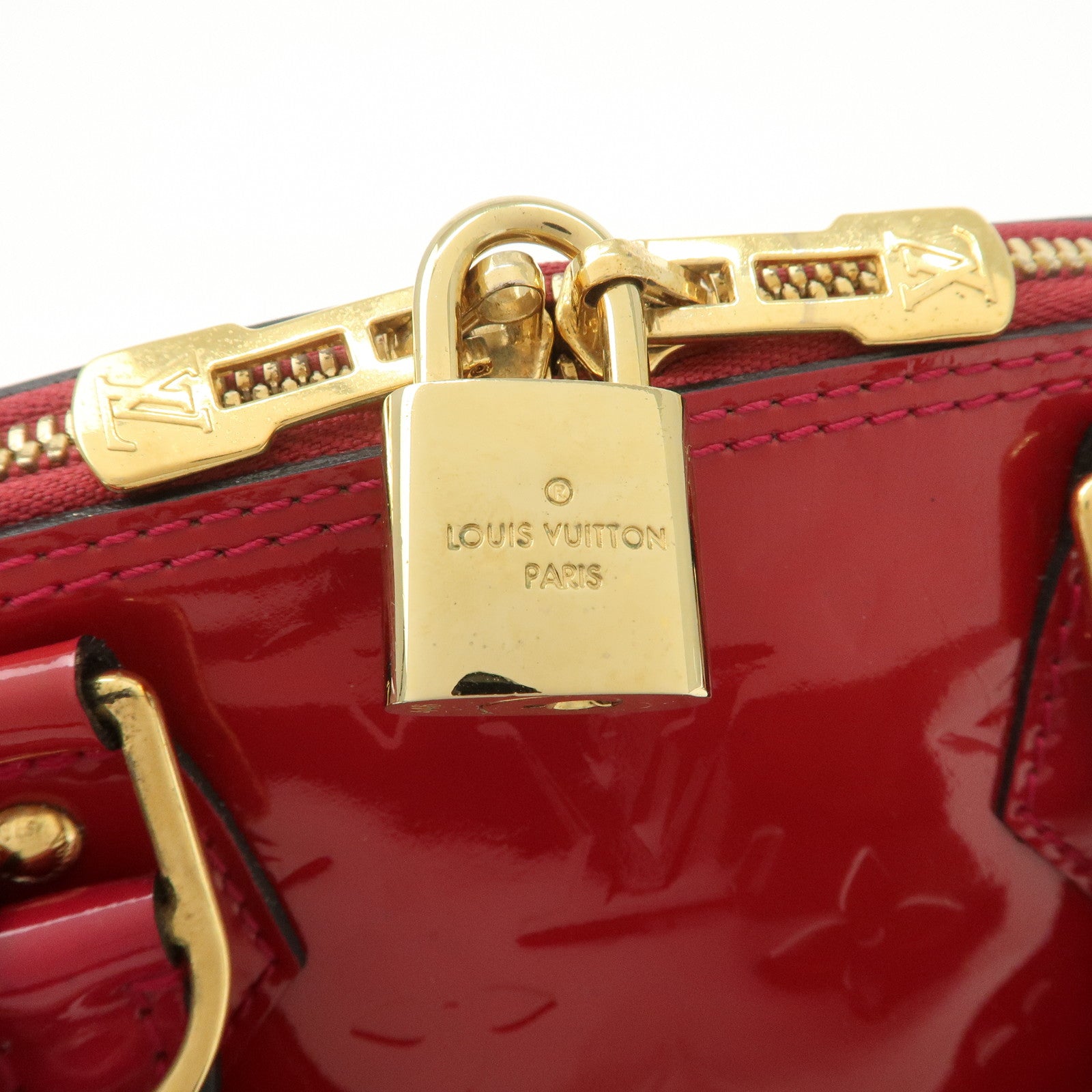 Louis Vuitton Monogram Vernis Alma BB Hand Bag Rose Indien M91771 Used