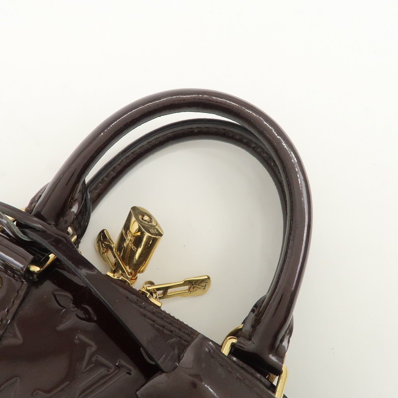 Louis Vuitton Monogram Vernis Alma BB 2Way Bag Amarante M91678