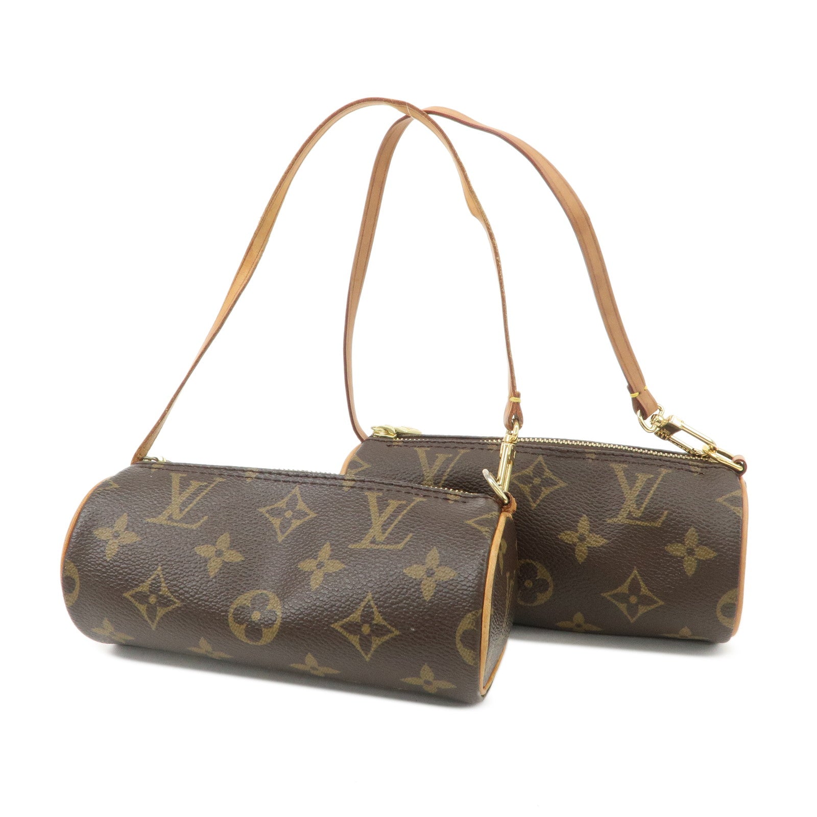 Louis Vuitton Set of 2 Monogram Mini Pouch for Papillon Bag Used