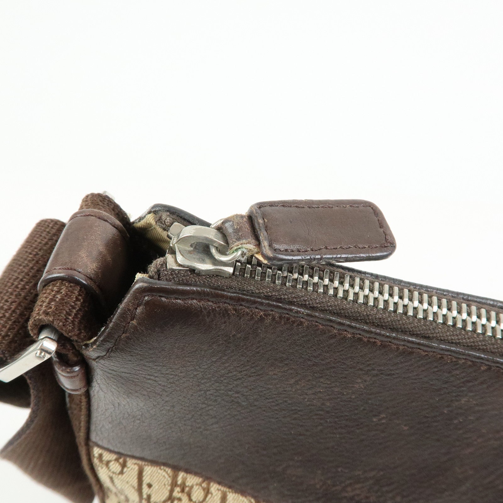 Christian Dior Street Chic Trotter Canvas Leather Shoulder Bag