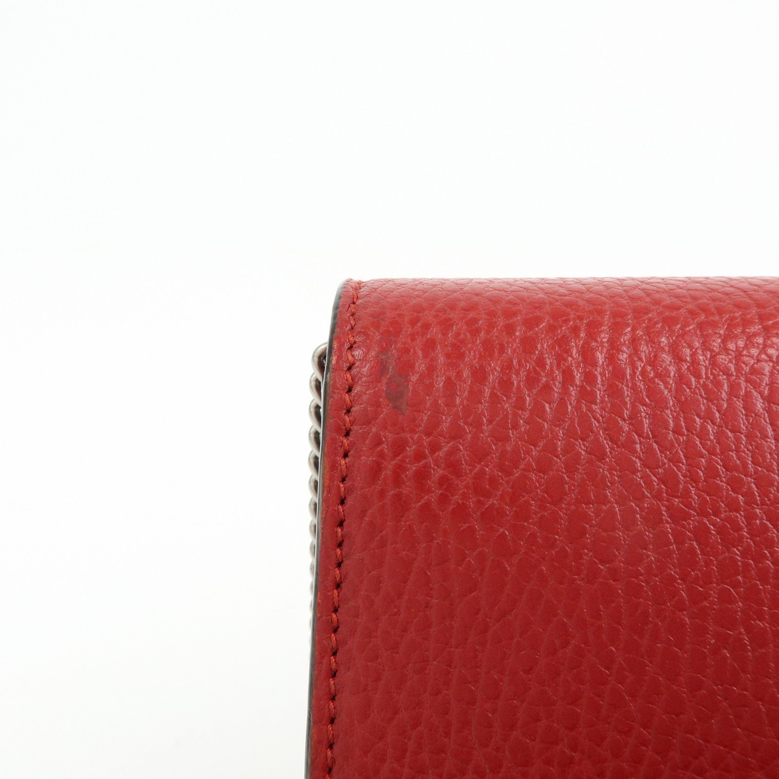GUCCI Dionysus Super Mini Bag Leather Chain Shoulder Bag Red 476432
