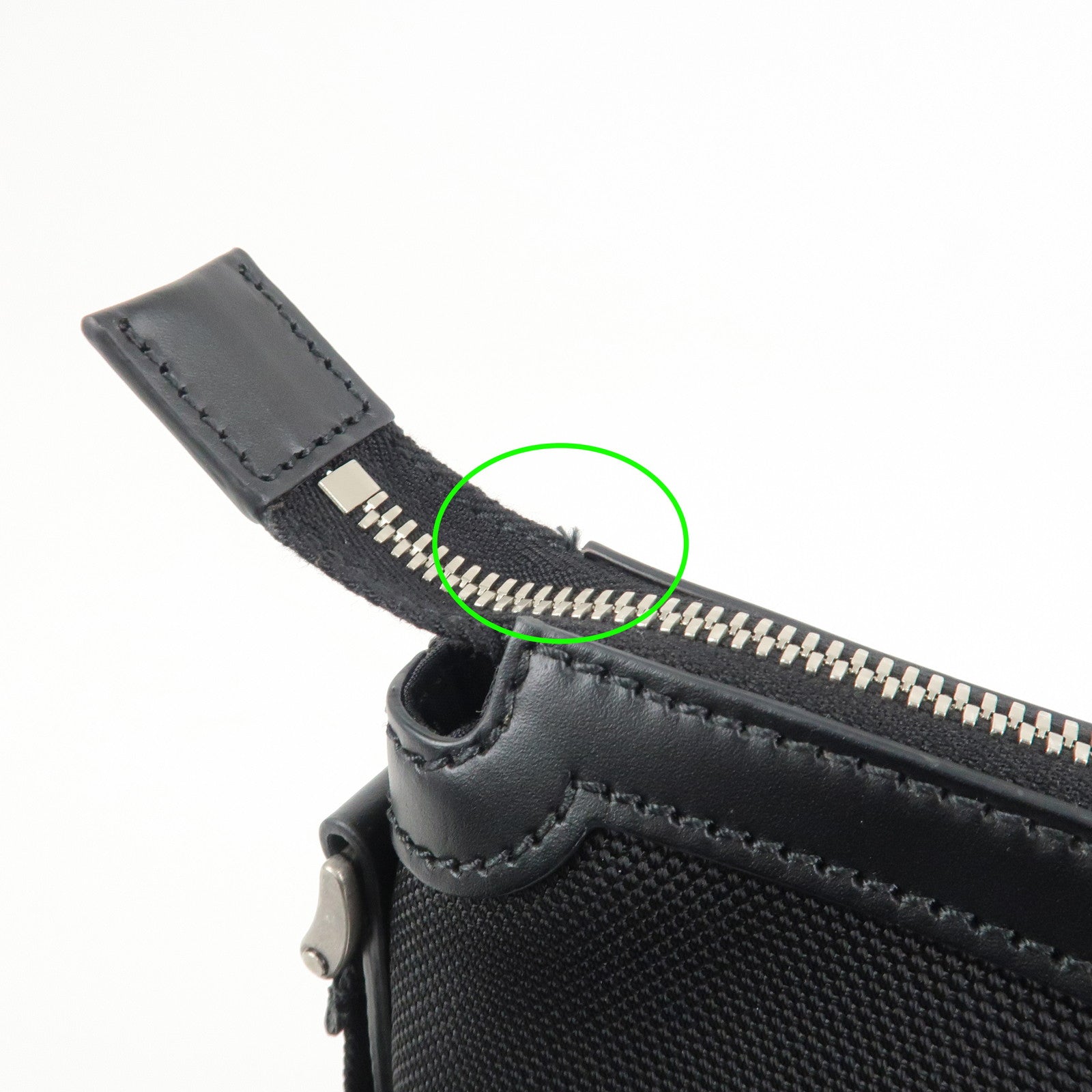 GUCCI Sherry Canvas Leather Shoulder Bag Crossbody Bag Black 631195