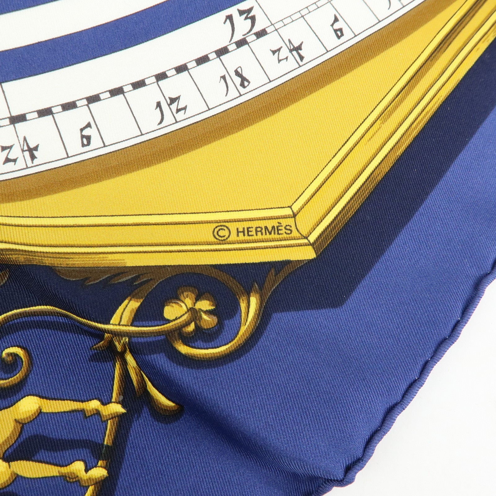 HERMES Carre 90 Silk 100% Scarf DIES ET HORE Multicolor