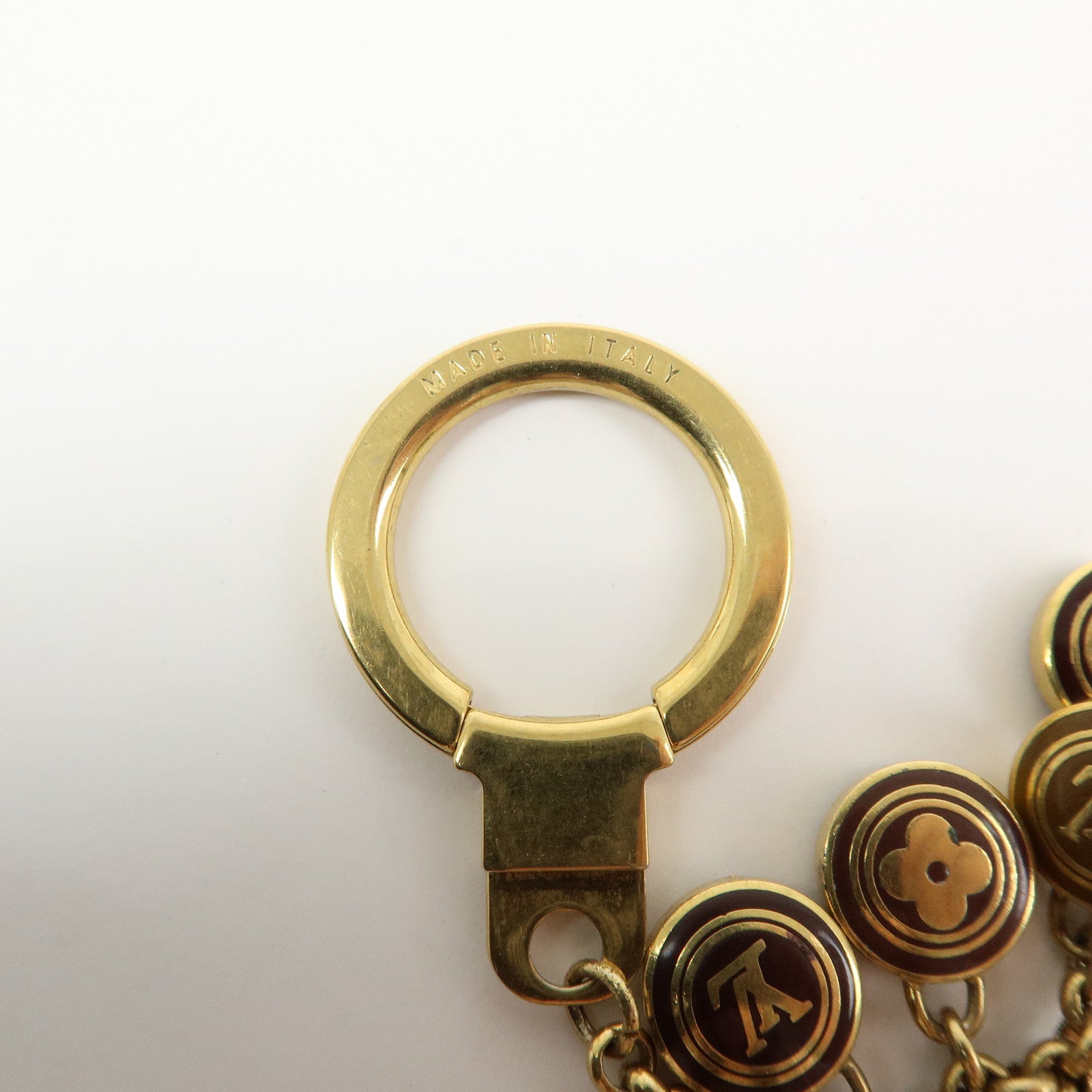 Louis Vuitton Porte Cles Pastilles Bag Charm Gold Brown M65387