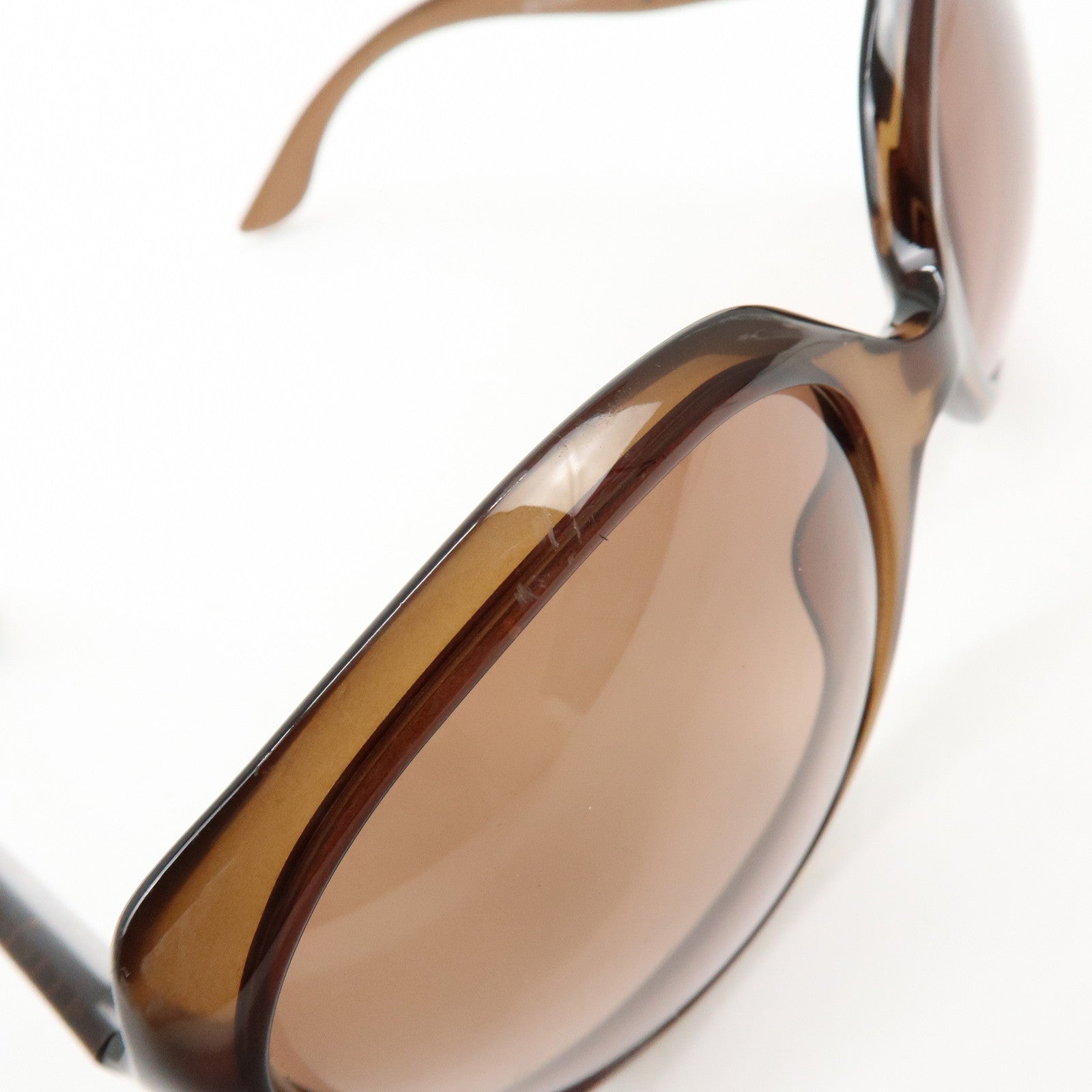 Christian Dior Glossy1 Plastic Sunglasses 62□20 120 Brown