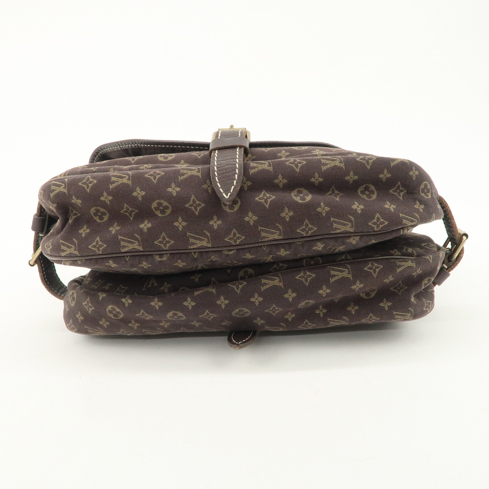 Louis Vuitton Monogram Mini Lin Saumur 30 Shoulder Bag Brown M95227