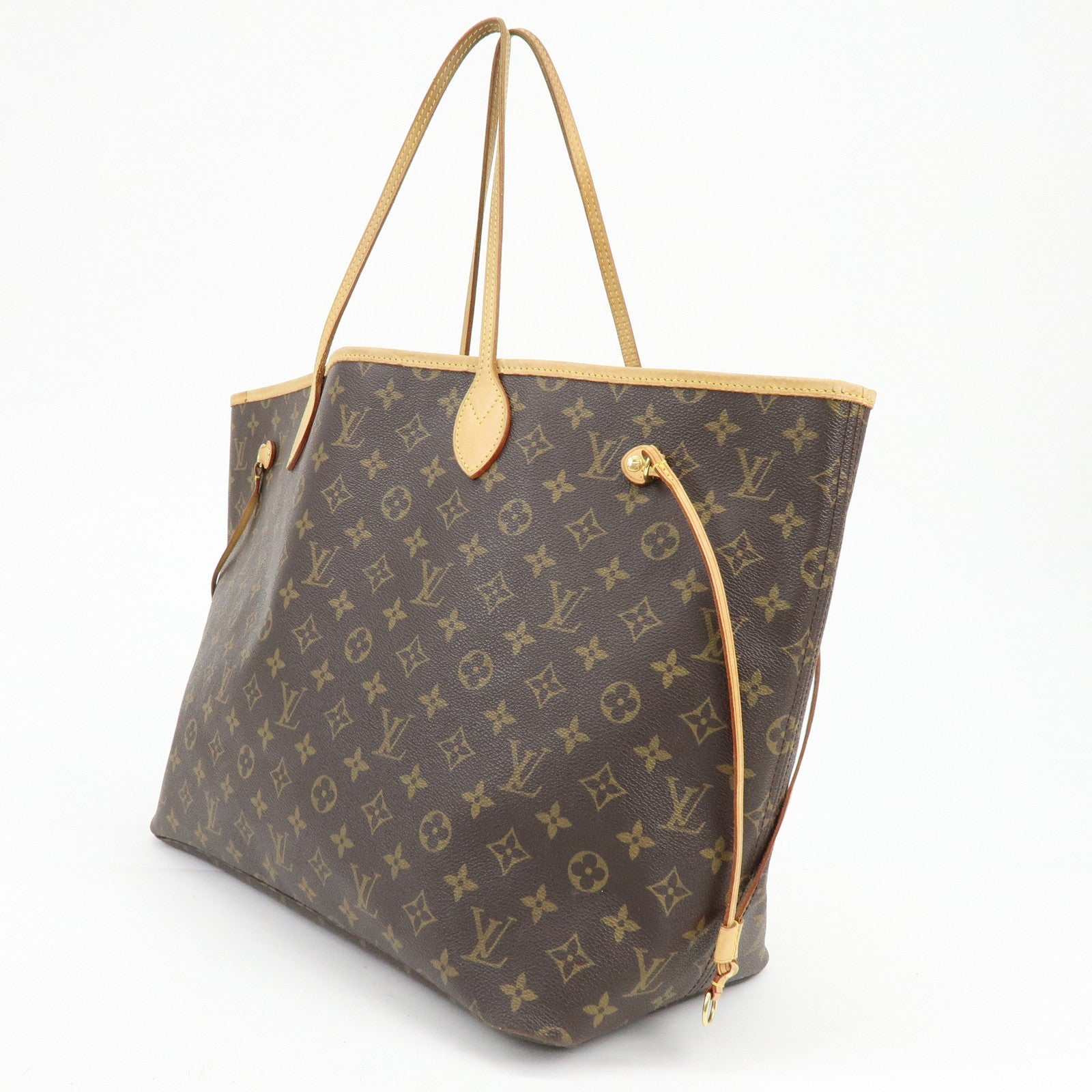 Louis Vuitton Monogram Neverfull GM Tote Bag Hand Bag Brown M40157