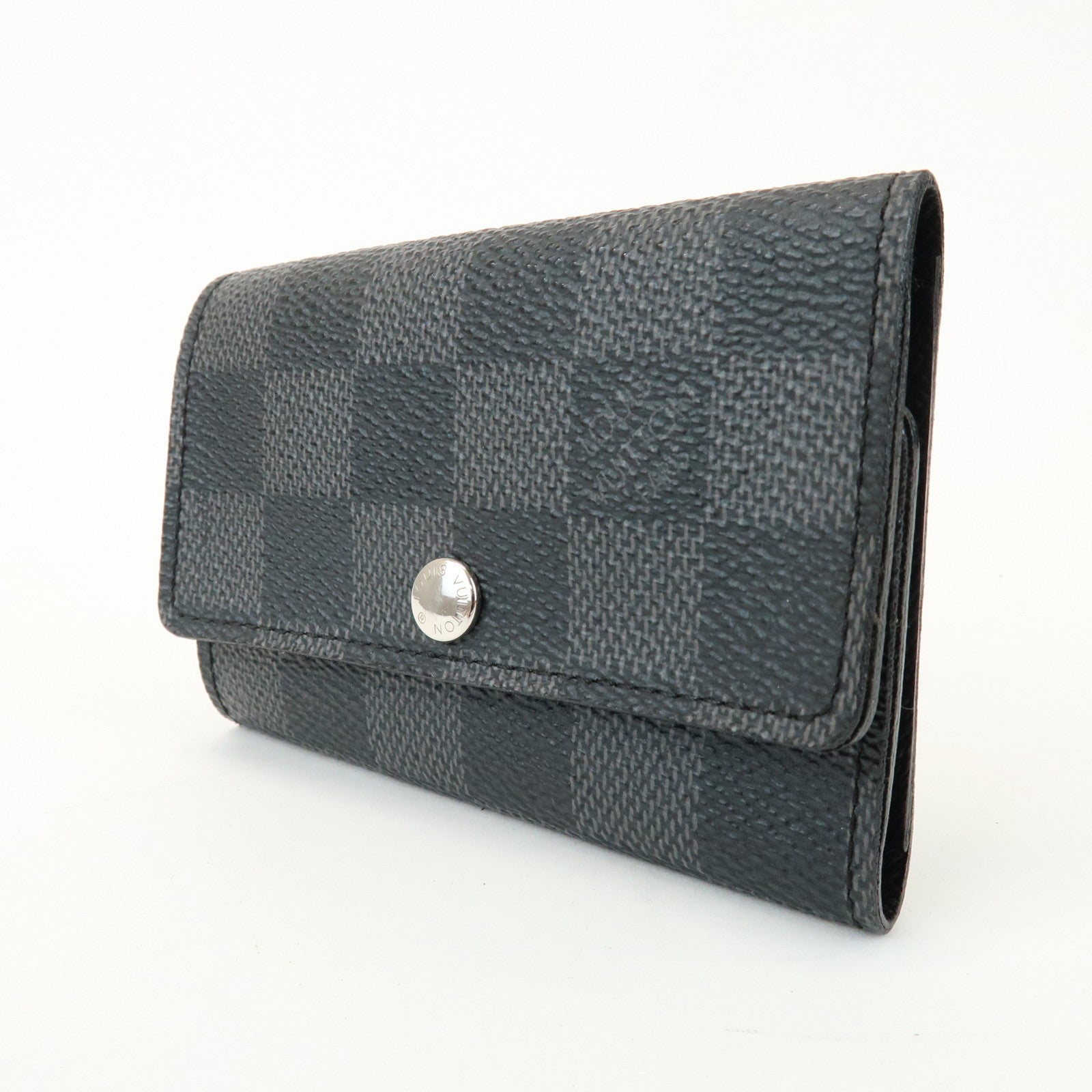 Louis Vuitton Damier Graphite Multicle 6 Key Case Gray Black N62662
