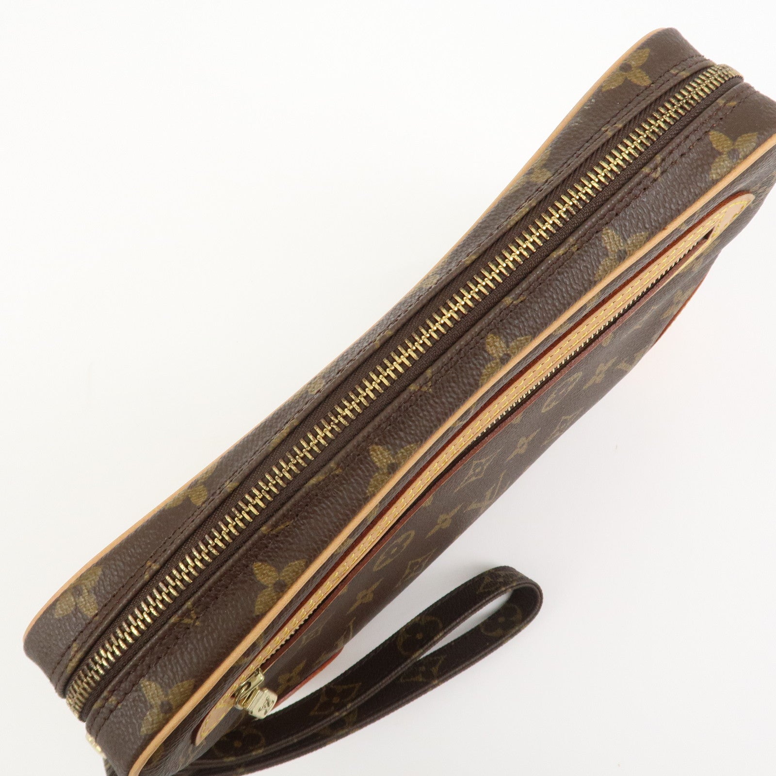 Louis Vuitton Monogram Marly Dragonne GM Clutch Bag Brown M51825