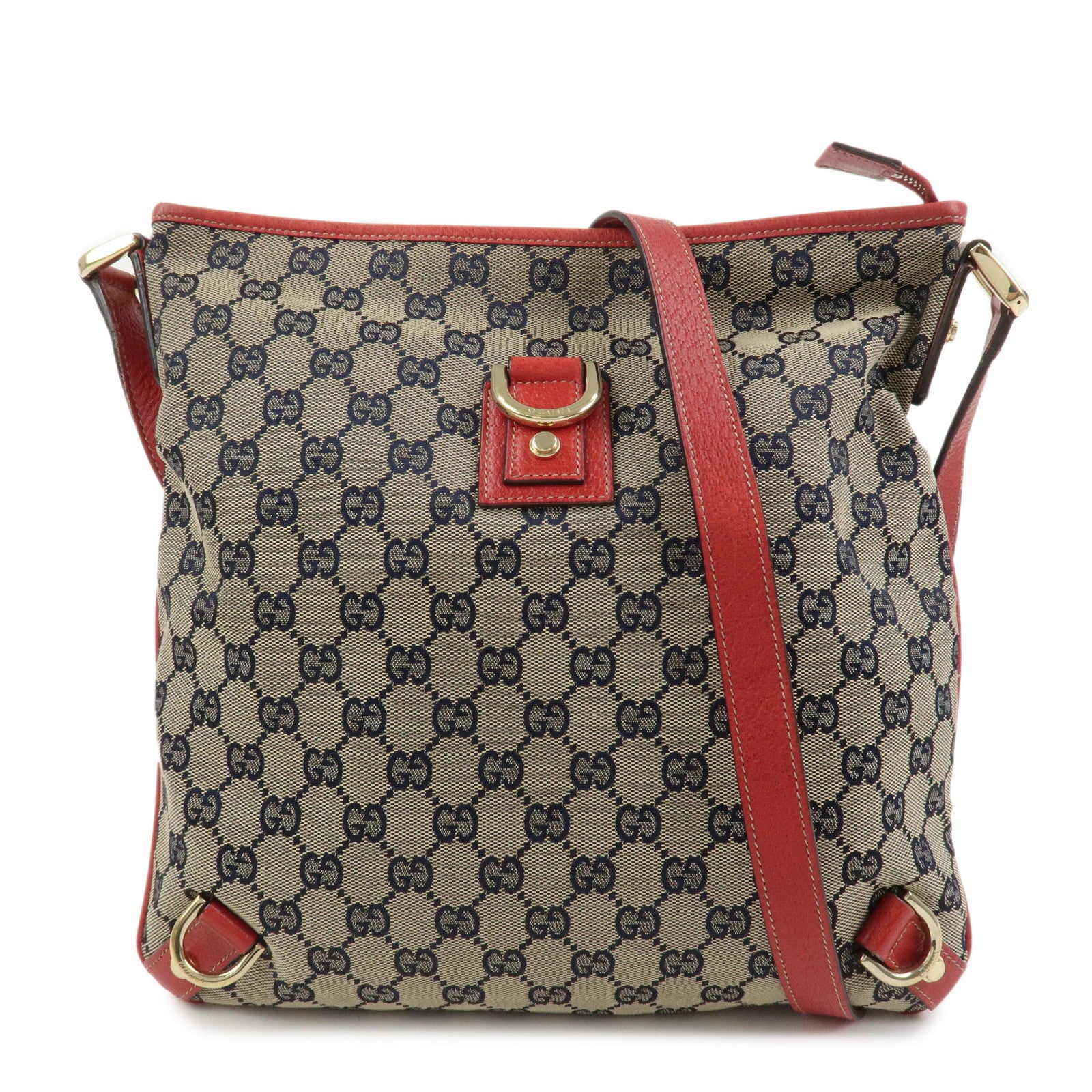 GUCCI Abbey GG Canvas Leather Shoulder Bag Crossbody Bag 131326