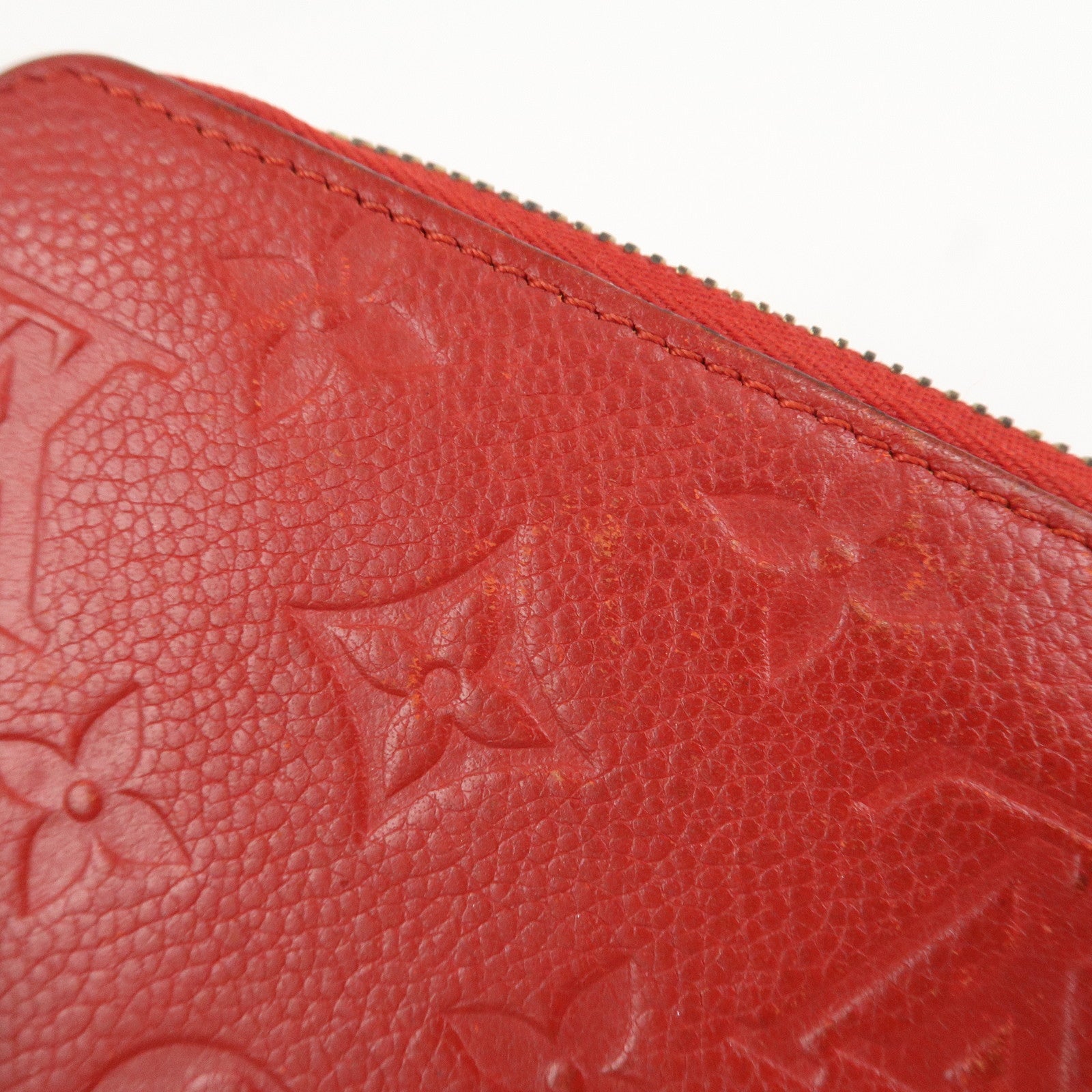 Louis Vuitton Monogram Empreinte Zippy Long Wallet Cerise M60737