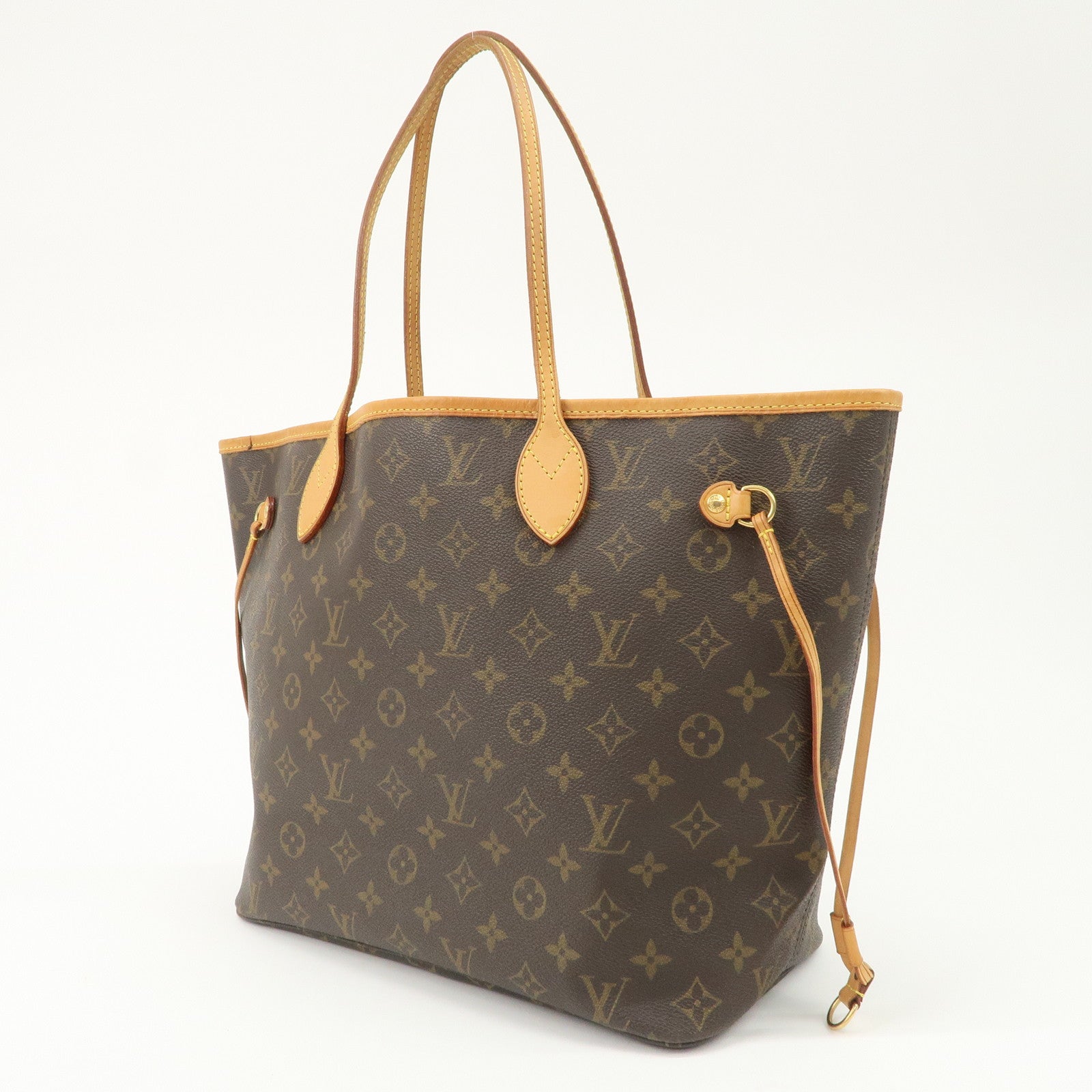 Louis Vuitton Monogram Neverfull MM Tote Bag Brown M40156