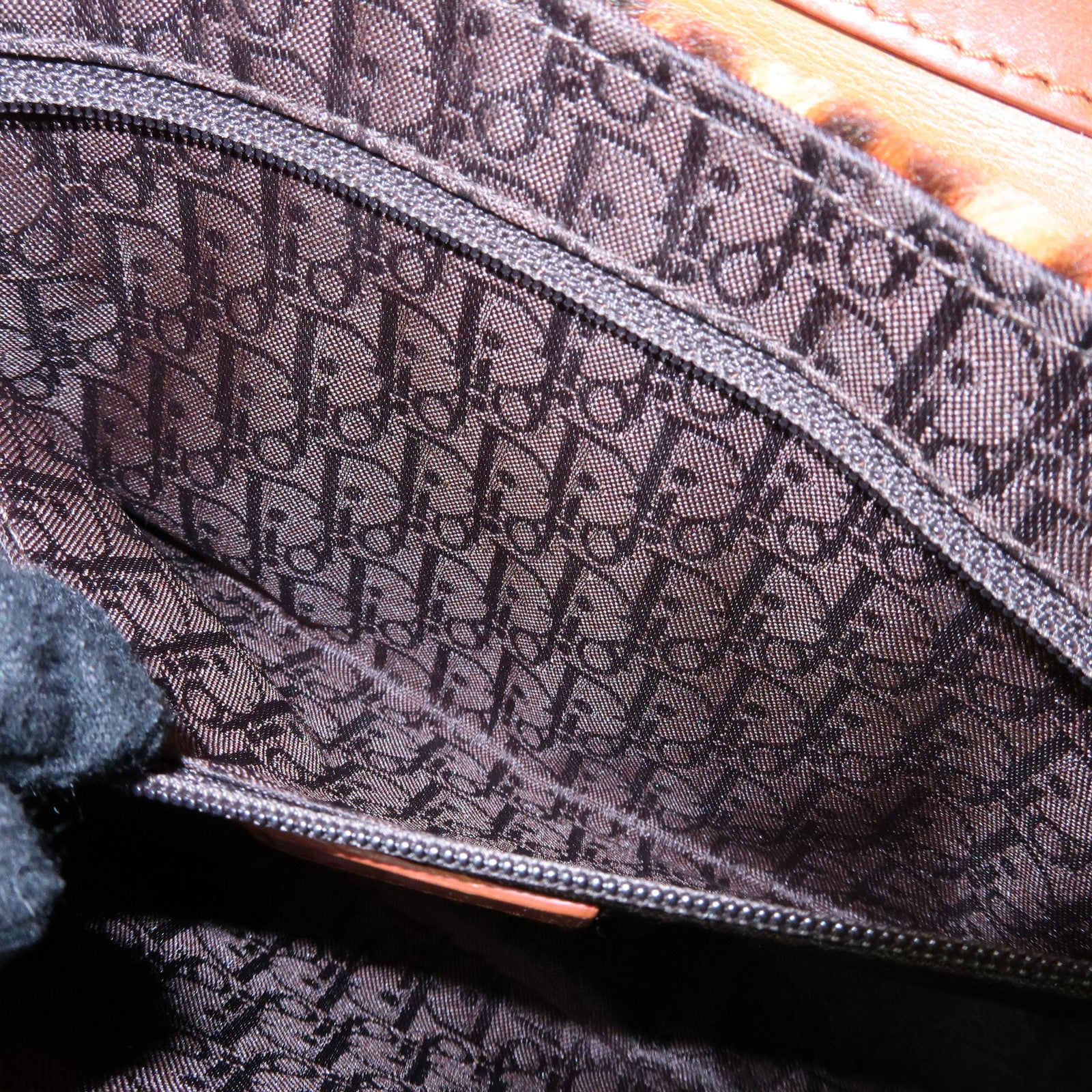 Christian Dior Street Chic Unborn Calf Leather Hand Bag Leopard