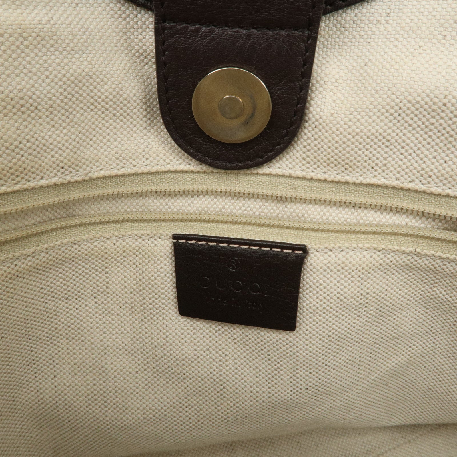 GUCCI Sukey Guccissima Leather Tote Bag Hand Bag Ivory 211944